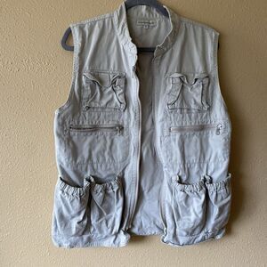 Sloggerwear Multi Purpose Outdoor‎ Vest Size Small Brown Hunting Fishing Utility